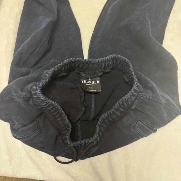 YoungLA Black/Blue tint Joggers - Picture 6 of 6